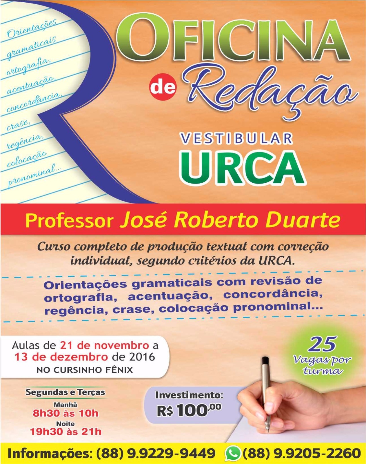 Intensivo de Redação para URCA 2017.1