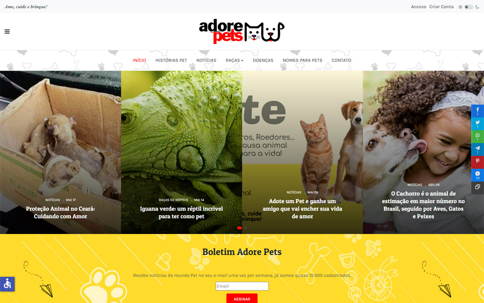 Adore Pets: O portal de amor, cuidado e diversão para todos os animais de estimação